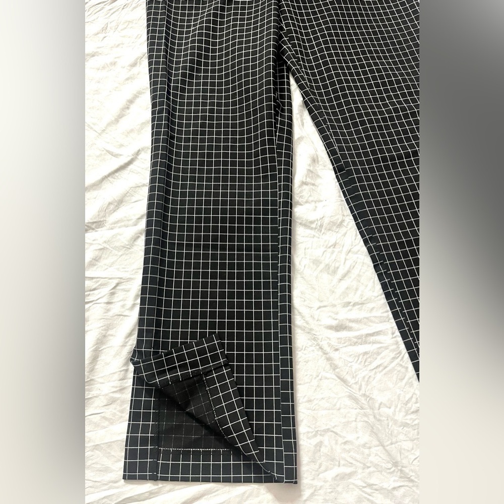 Massimo Fabro Italy Black and White Checkered Women's Trousers Pants Size 6 - Picture 3 of 9